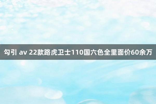 勾引 av 22款路虎卫士110国六色全里面价60余万