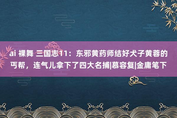 ai 裸舞 三国志11：东邪黄药师结好犬子黄蓉的丐帮，连气儿拿下了四大名捕|慕容复|金庸笔下