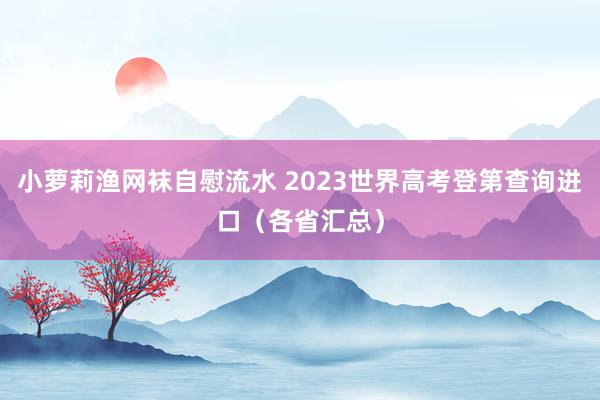 小萝莉渔网袜自慰流水 2023世界高考登第查询进口（各省汇总）