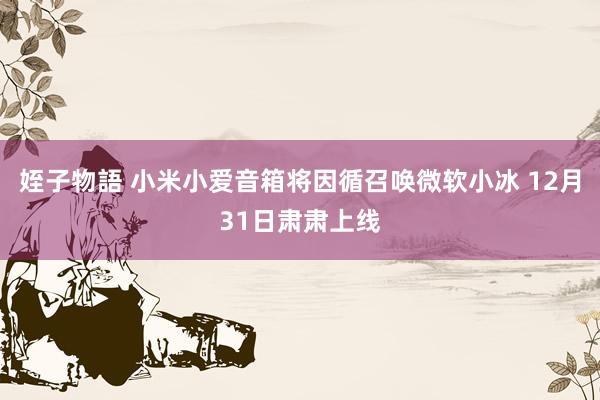 姪子物語 小米小爱音箱将因循召唤微软小冰 12月31日肃肃上线