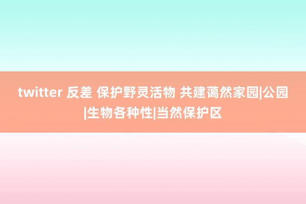 twitter 反差 保护野灵活物 共建蔼然家园|公园|生物各种性|当然保护区