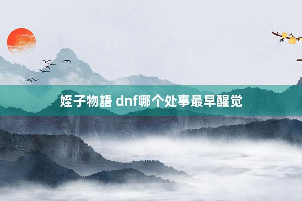 姪子物語 dnf哪个处事最早醒觉